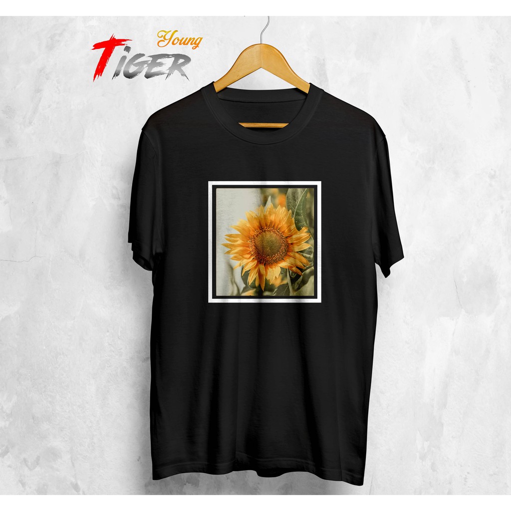 KAOS BUNGA MATAHARI AESTHETIC COMBED 30'S S-XXL KAOS UNIK KAOS DISTRO