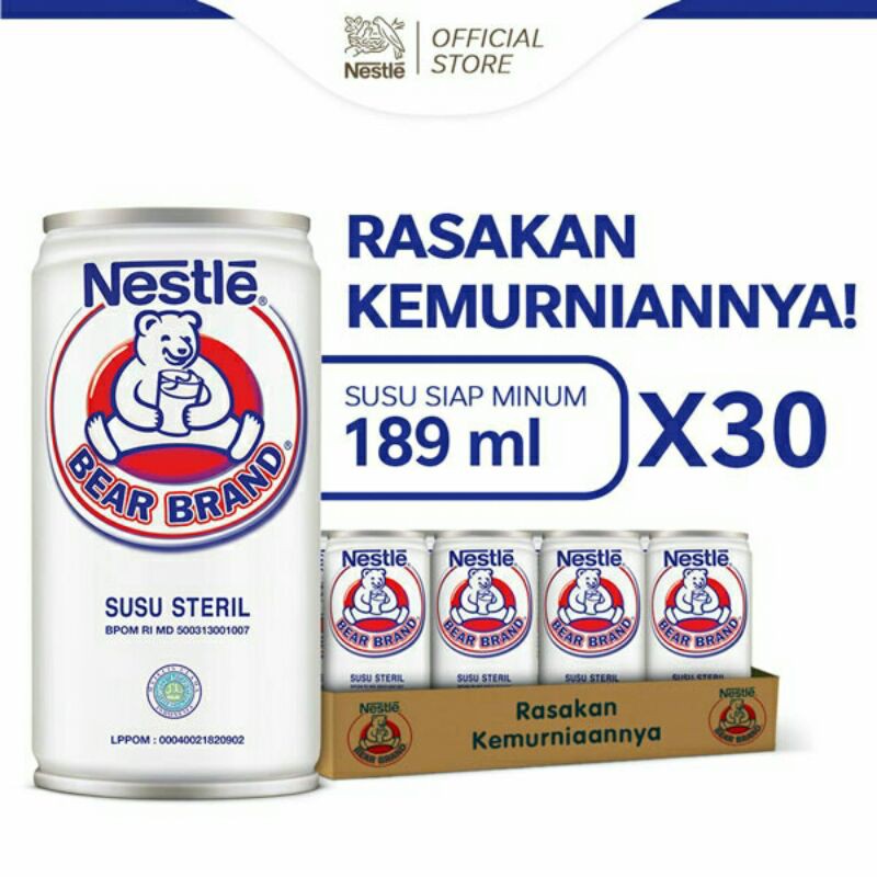 

Bear Brand Susu Steril 189ml x 30 pcs - Per Pack