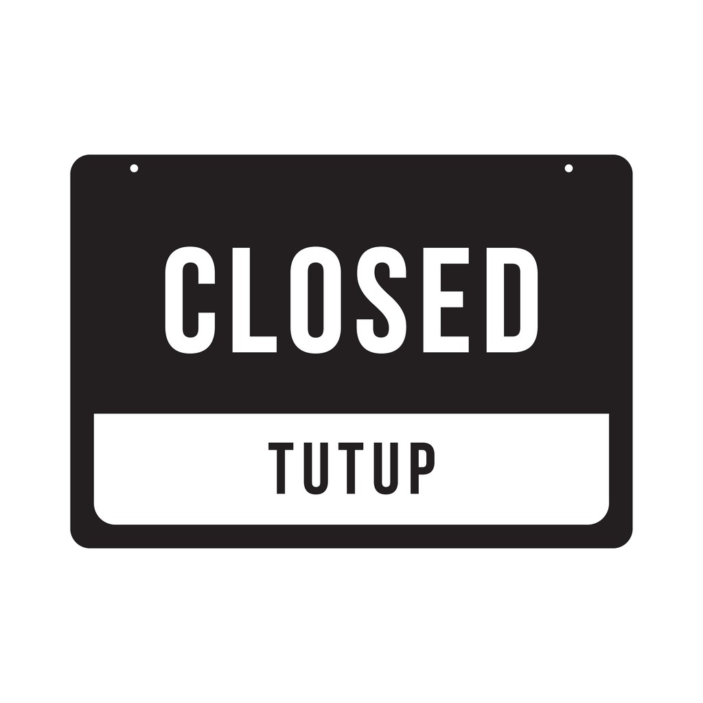 Open Closed OPCR 02 | Akrilik Rectangle | Sign Board Acrylic