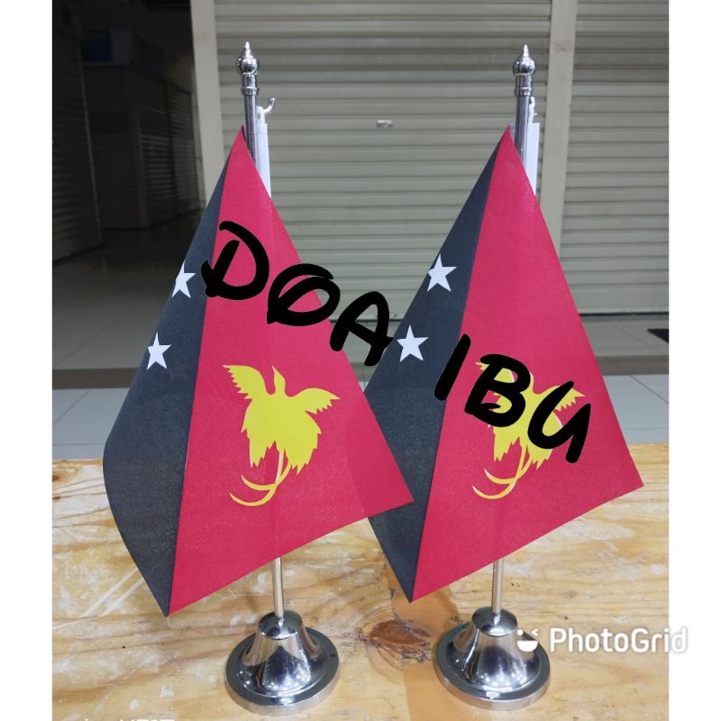 

best seller tiang stenlis meja+bendera PAPUA NUGINI ready stock
