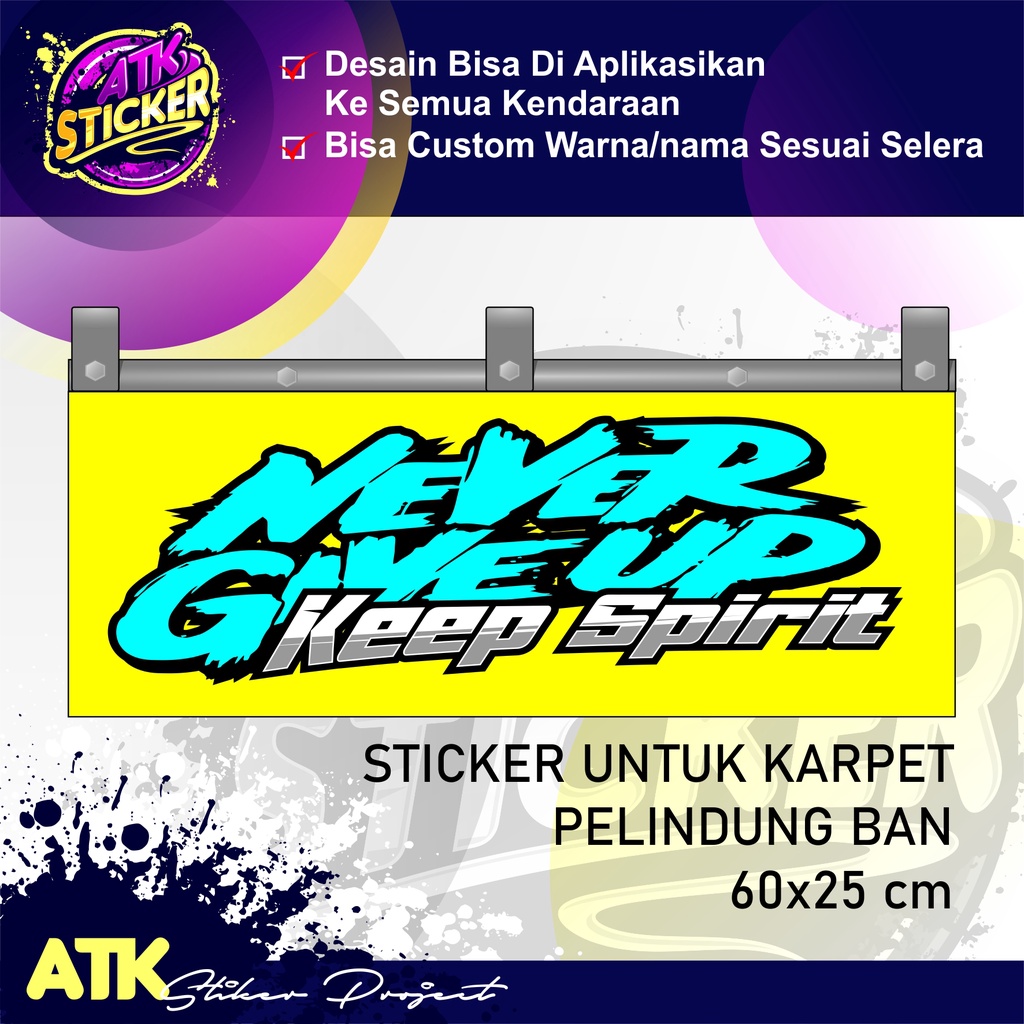 Sticker Cuting Karpet Belakang Truk  Stiker Kepet Karpet Belakang n9 truk 60x25cm Bahan Nyala Bisa C