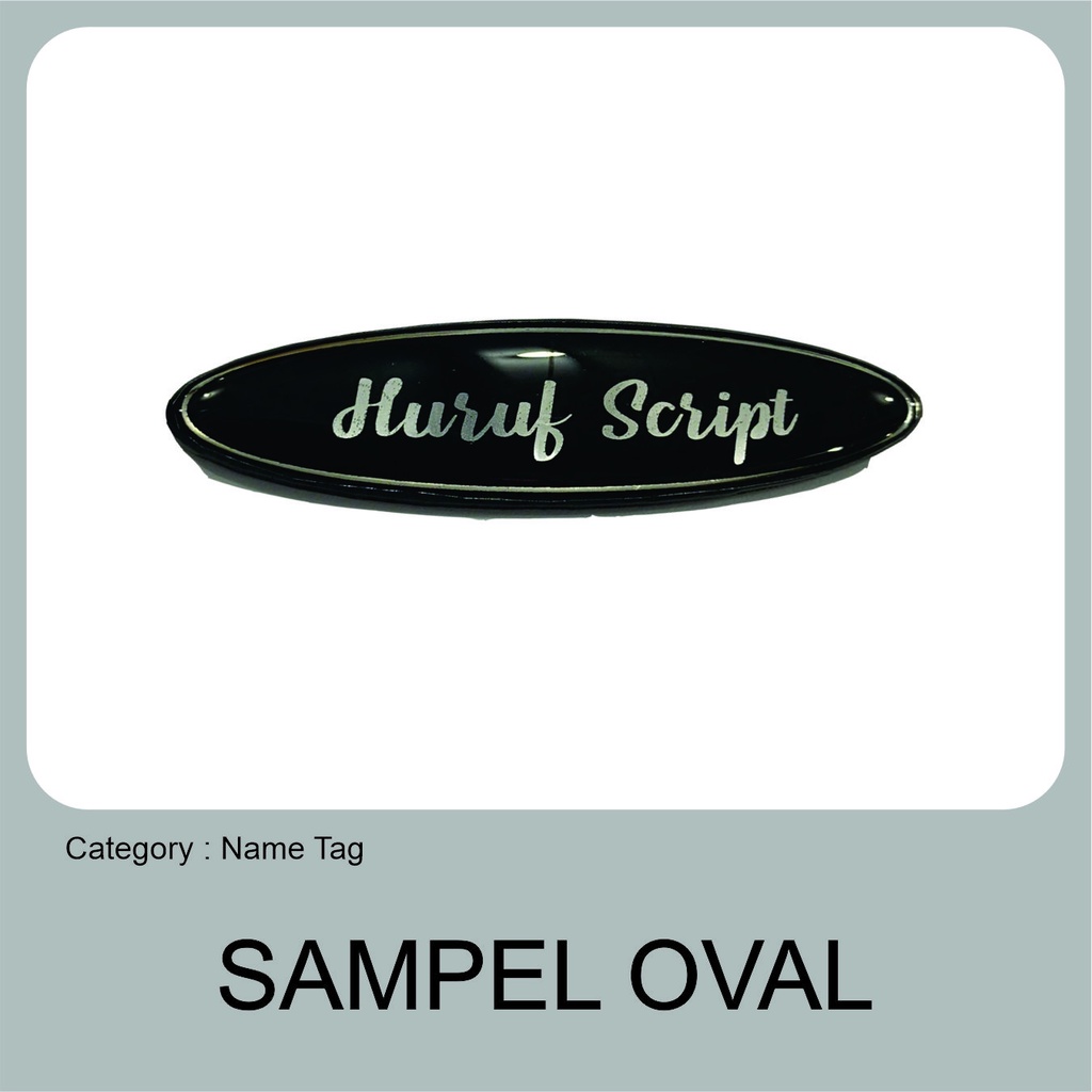 

Name Tag Akrilik Keren – Cetak Custom, Cocok untuk Seragam Sampel Oval (HITAM-SILVER-SILVER)