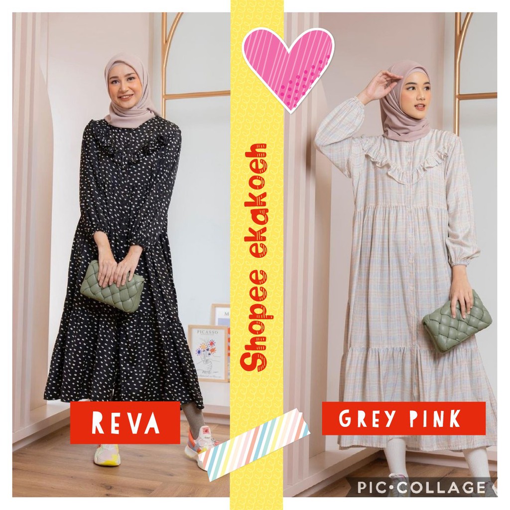 Hayya reva plaid grey pink dress haideeorlin haidee orlin haidee&orlin