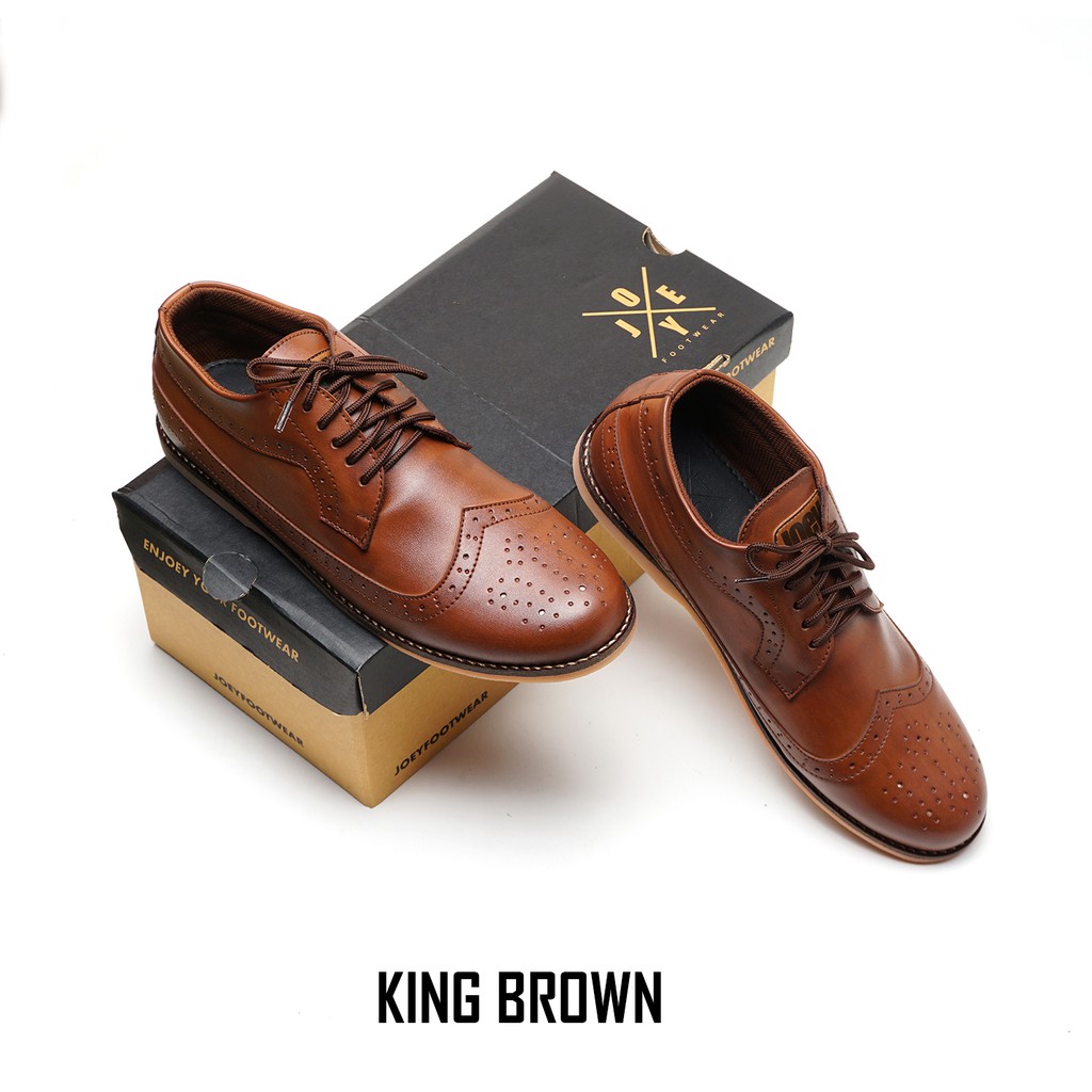 SEPATU CASUAL JOEY KING BROWN | TOTOSURYO x JOEY FOOTWEAR | SEPATU PRIA | SEPATU FORMAL
