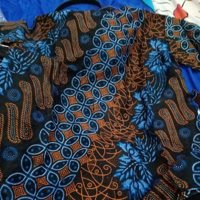 Distro Batik Hrb026 Kenongo Kemeja Tosca Panjang Pekalongan Padi M L Xl Sogan Halus Kemeja Batik Hrb