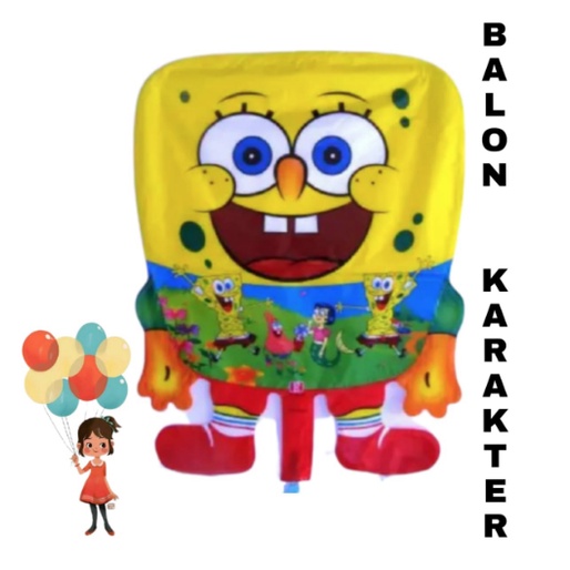 1pack SPONGEBOB (BALON GAS/FOIL/TERBANG/KARAKTER )