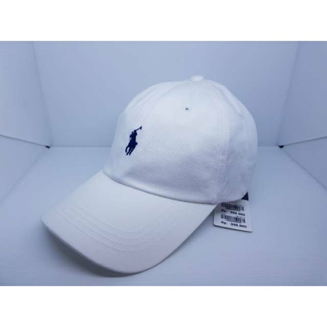 Topi POLO Putih Leather Strap Original