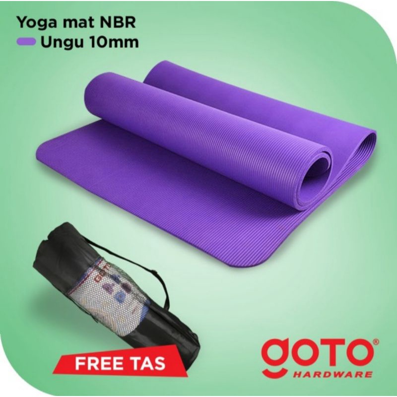 PROMO MATRAS YOGA ANTI SLIP YOGA MAT GYM WORKOUT ALAS OLAHRAGA TEBAL 10 MM