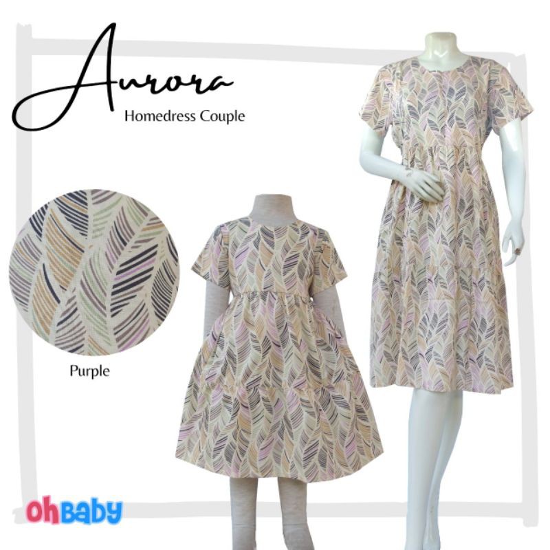 Aurora Purple Daster Couple Ibu Anak Oh Baby