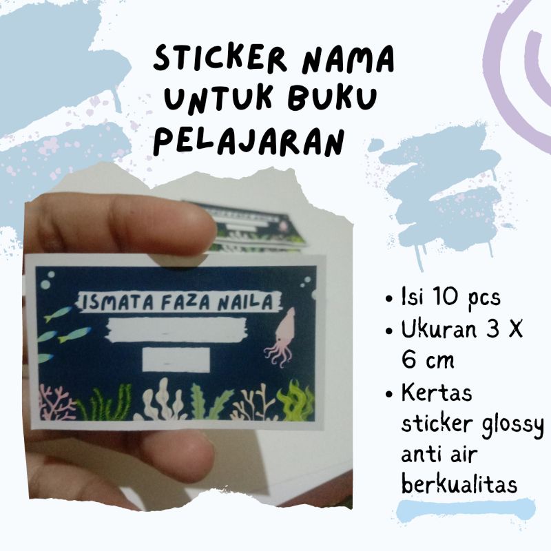 

Stiker nama buku pelajaran
