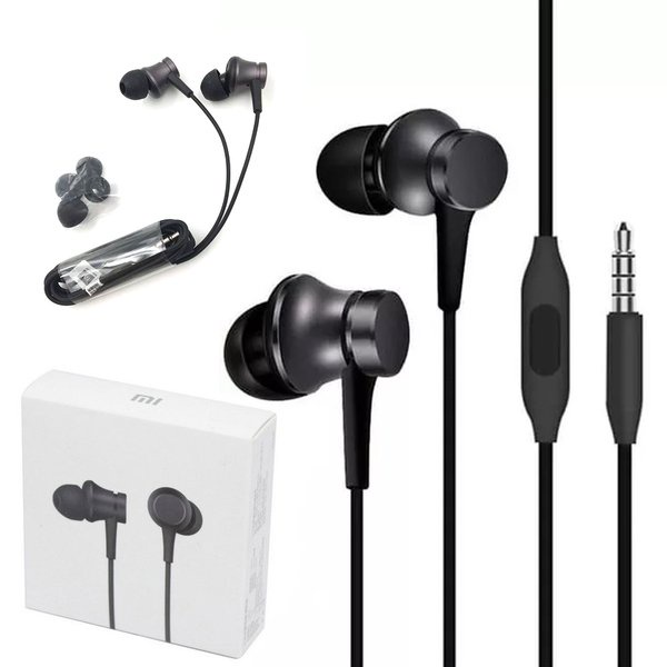 Headset Earphone 3.5mm Kabel Mikrofon Stereo Music Untuk Smartphone