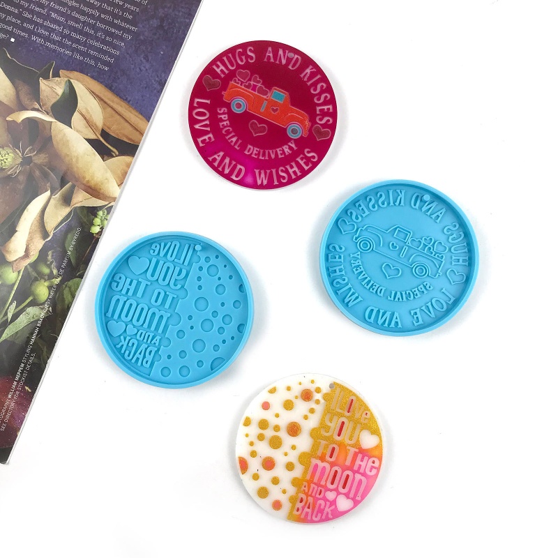 Siy Cetakan Resin Epoksi Bentuk Hati Bahan Silikon Untuk Gantungan Kunci / Craft Diy