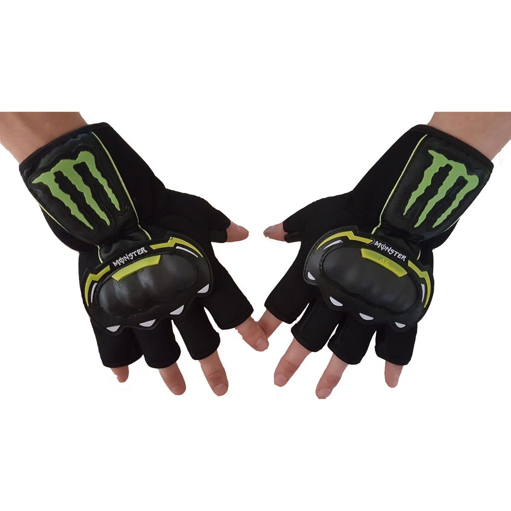 Sarung Tangan Motor Half / Setengah Jari Protector Monster