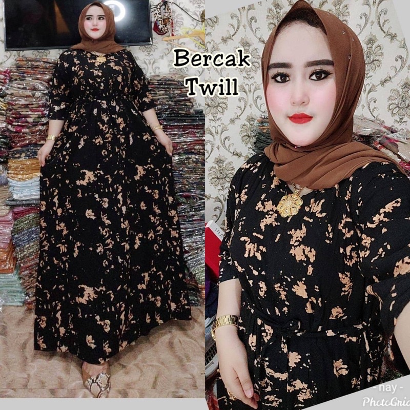 Gamis jumbo cabutan busui bercak