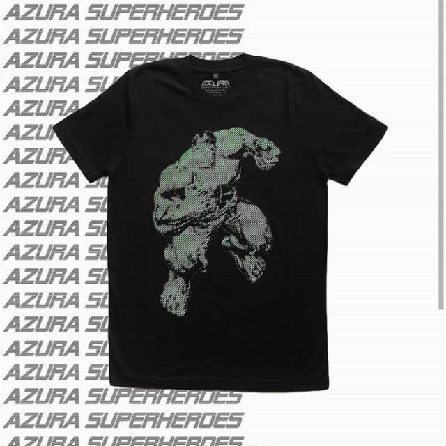 T'SHIRT AZURA HULK READY FIGHT / KAOS DEWASA AZURA SUPERHEROES