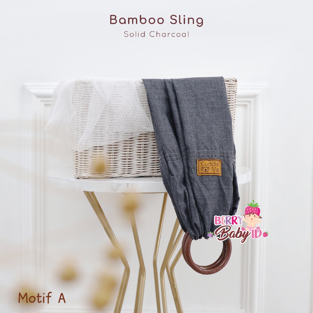 Cuddle Me Bamboo Ringsling Solid Colour Gendongan Samping Bayi Berry Mart