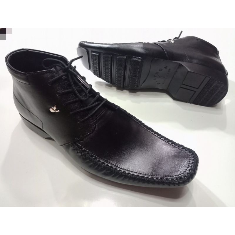 Sepatu Pantofel Boot Pria/Kulit Asli/Merek Playboy/Pantofel Formal Pria