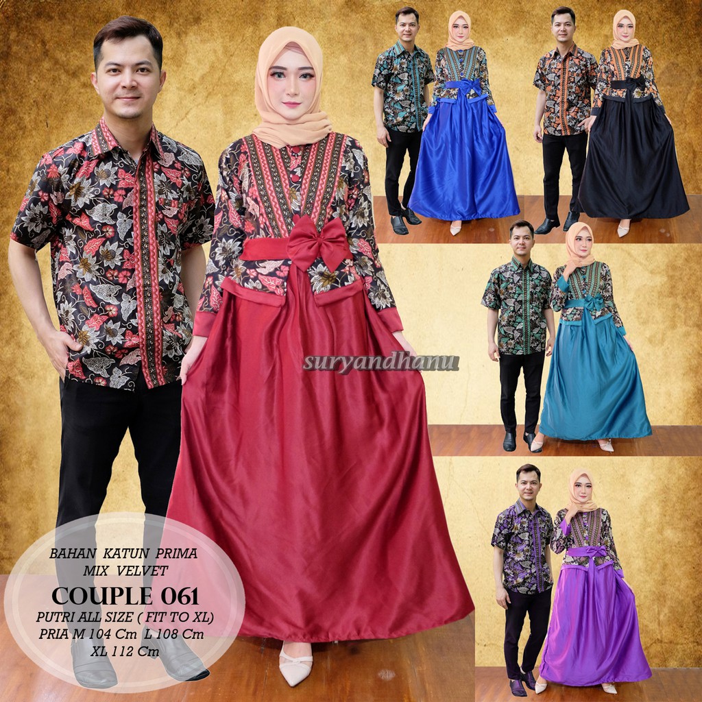 Baju Batik Couple Terbaru Modern Batik Set Baju Couple Pasangan Gamis Brukat Couple Pasangan Batik C