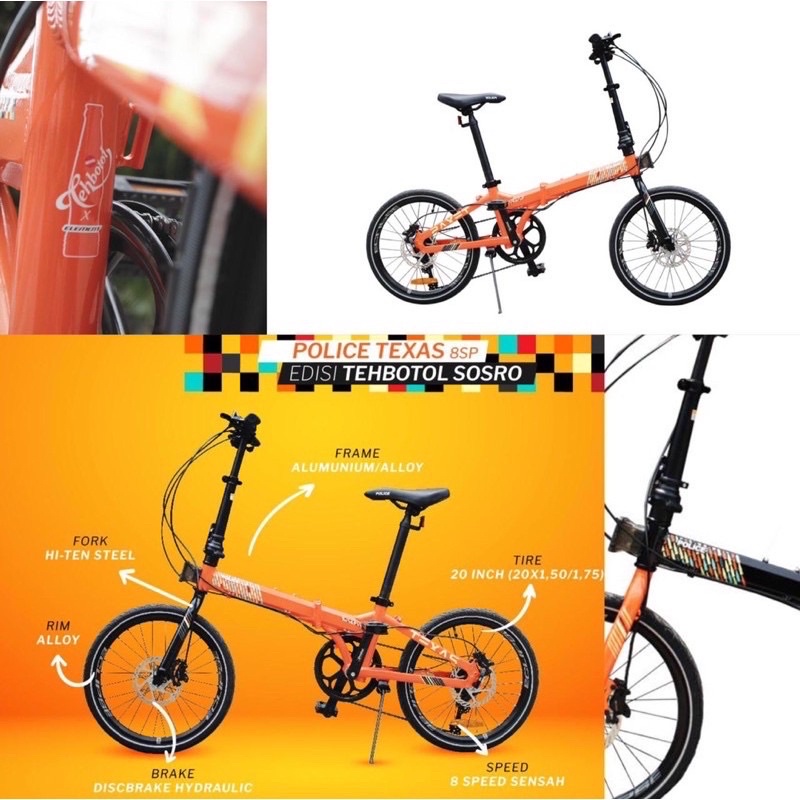 Sepeda Lipat Element Police Texas Teh Botol Sosro Folding Bike Element Police Texas Sosro