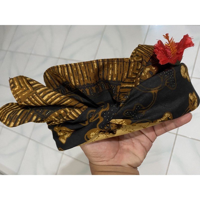 udeng bali batik semi tulis lembaran kotak