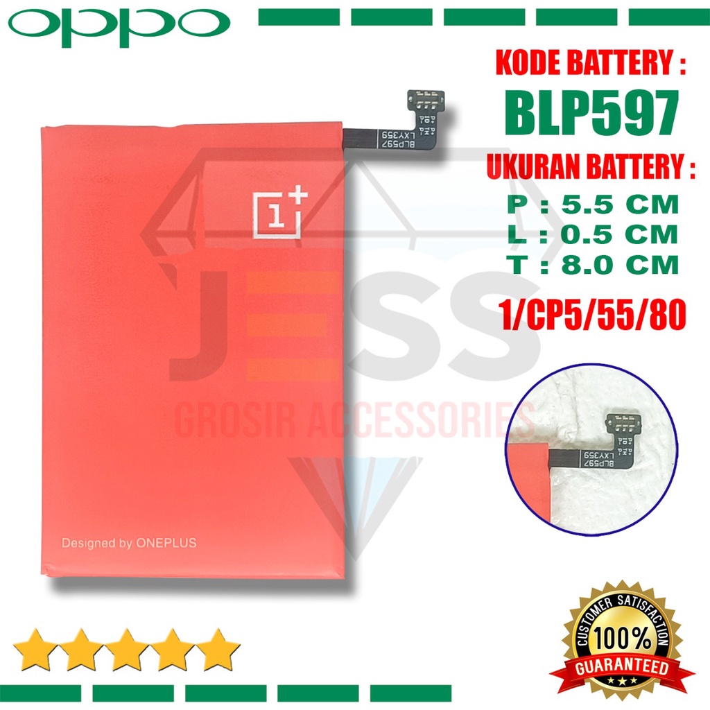 Baterai Battery Original OnePlus BLP597 BLP-597 For Tipe Hp One Plus 2 , 1+ Two , A2001 , A2003 , A2005