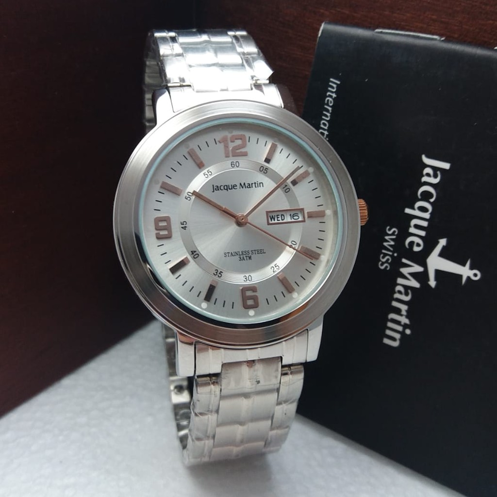 JACQUE MARTIN JM 3267 MEBSSSLRG SILVER.JAM TANGAN PRIA ORIGINAL ORI
