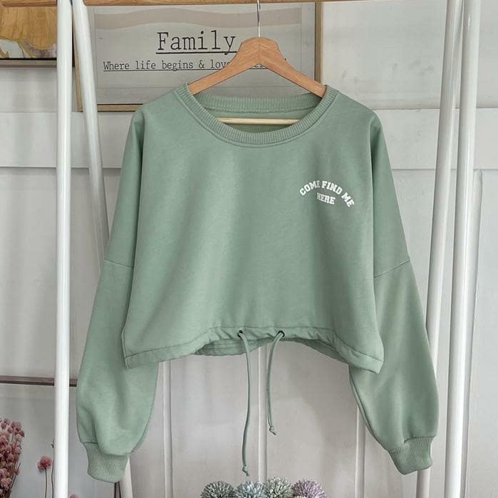 Mvp - Come Find Me Sweater - Oversize Crop Wanita