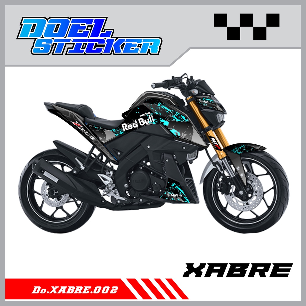 STICKER STRIPING XABRE - STICKER STRIPING LIST VARIASI HOLOGRAM , CROME XABRE DOEL 002