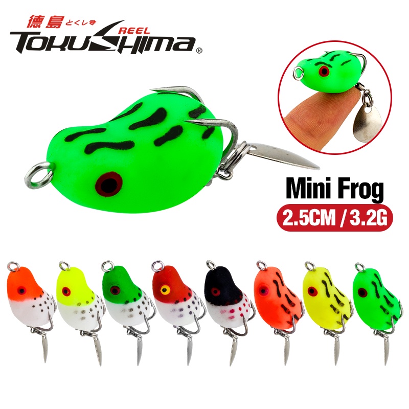 1 Pc Umpan Pancing Soft Bait Bentuk Katak Bahan Plastik Ukuran 2.5cm / 3.2g 11 Warna