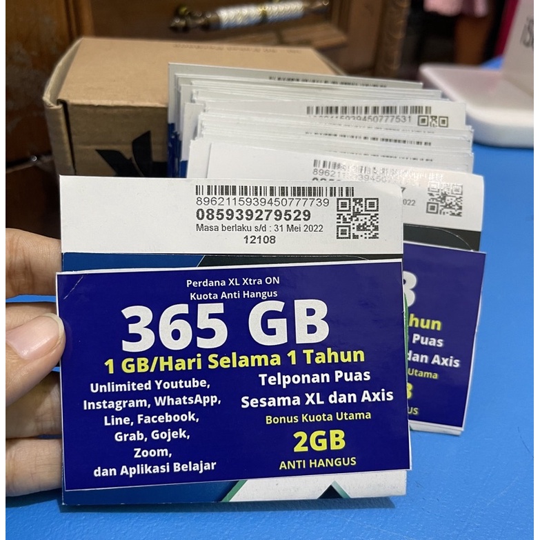 Perdana kuota XL 365gb selama 1 tahun , unlimited youtube