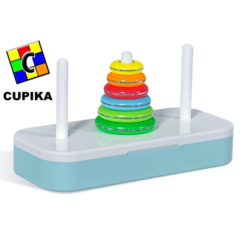 Puzzle Hanoi tower Qiyi STACKING RING 6 8 10 ring edukatif Rainbow