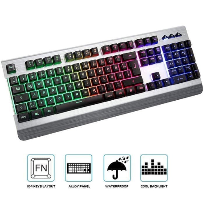 Sades Whisper Fullsize Gaming Keyboard - Waterproof