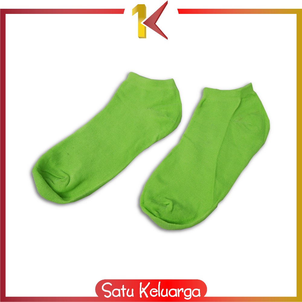 SK-P59 Kaos Kaki Semata Kaki Polos / Kaus Kaki Wanita / Kaos Kaki Ankle Dewasa / Short Socks Import-HIJAU