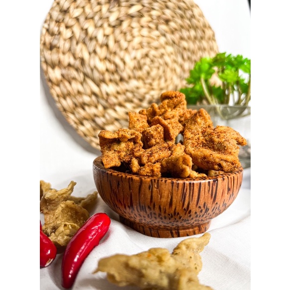 

kulit ayam pedas daun jeruk