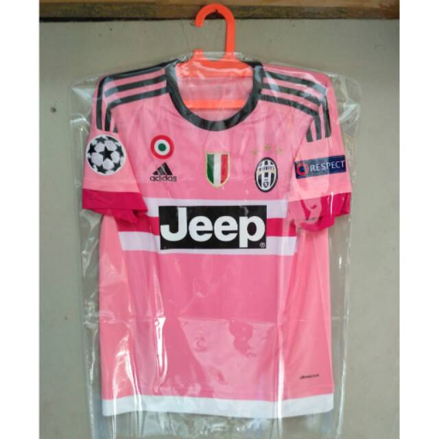 Jersey juventus away 15/16 full patch coppa scudetto dan UCL