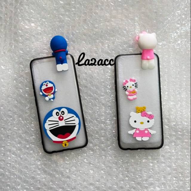 Case infinix hot 8 x650 hardcase hard case transparan karakter intip