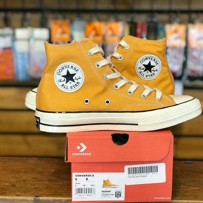 light yellow high top converse