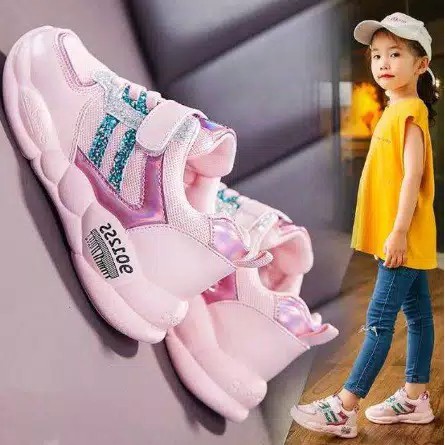 Sepatu Anak Perempuan ROCKIT Sneakers Kids Non LED Sepatu Anak Import Size 26-37 Usia 3-9 Tahun