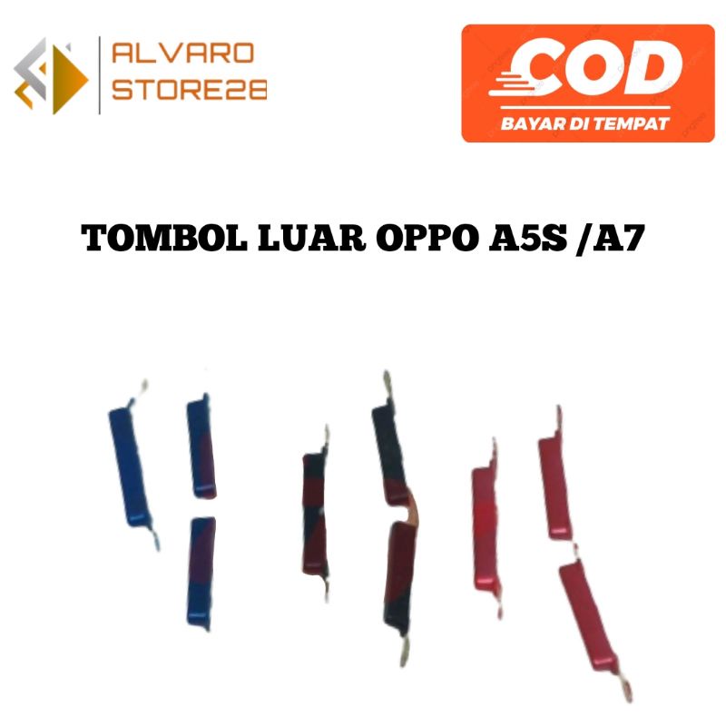 TOMBOL LUAR OPPO A5S / A7 / A12 ON OFF INCLUDE VOLUME / TOMBOL RUBBER OPPO A5S / PERNIK