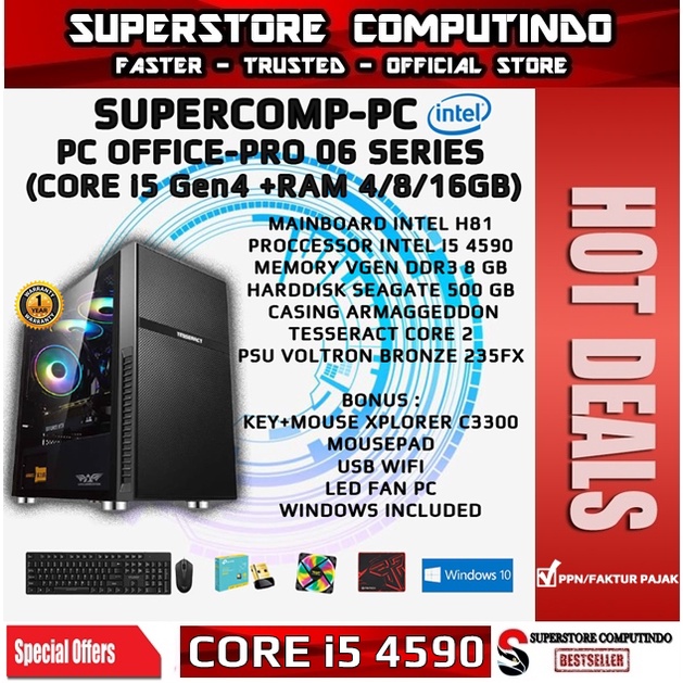 PC Rakitan Office Core i5-RAM 4/8/16GB-PRO 06 Series-Siap Pakai