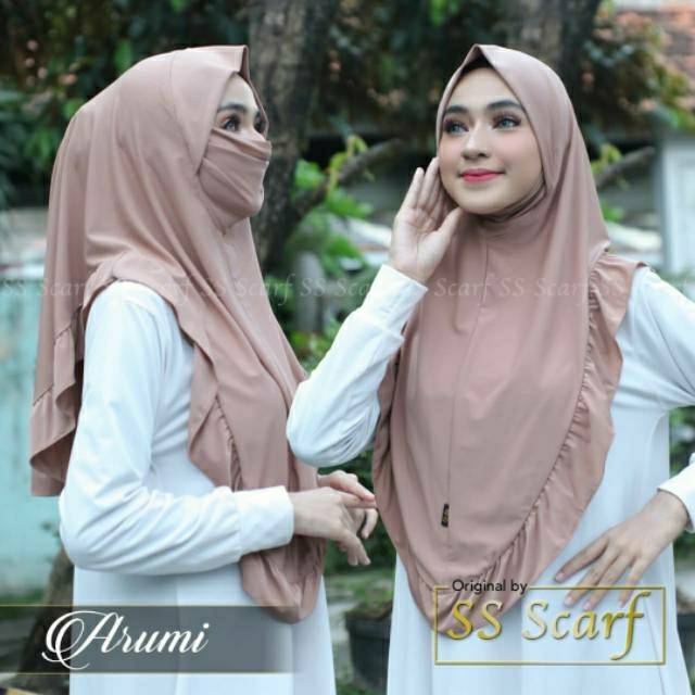 JILBAB / HIJAB INSTAN KHIMAR ARUMI REMPEL by ORIGINAL SS SCARF