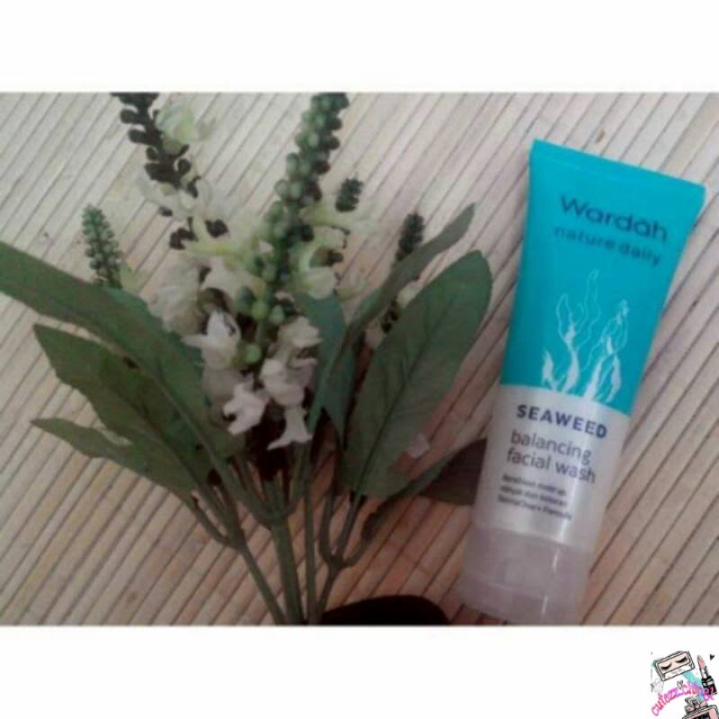 ☃Cutezz_Ching1☃Wardah Nature Daily Seaweed Balancing Facial Wash 60ml-  pembersih wajah dengan non soap