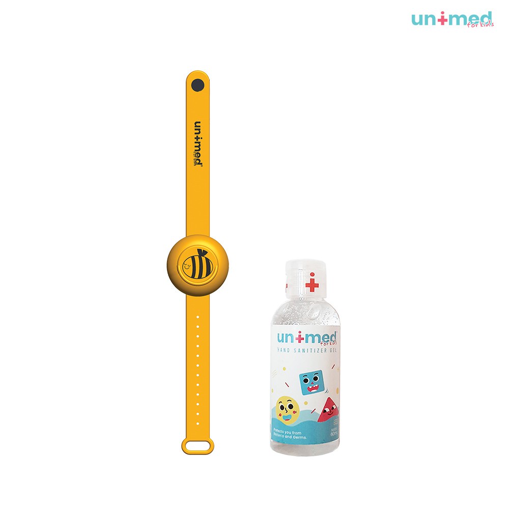 Unimed Kids Sanitizer Wristband Yellow Bee Gelang Sanitizer Anak dan Dewasa