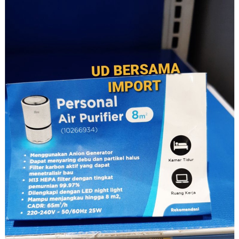 kris desktop air purifier penyaring filter udara 3 lapis HEPA