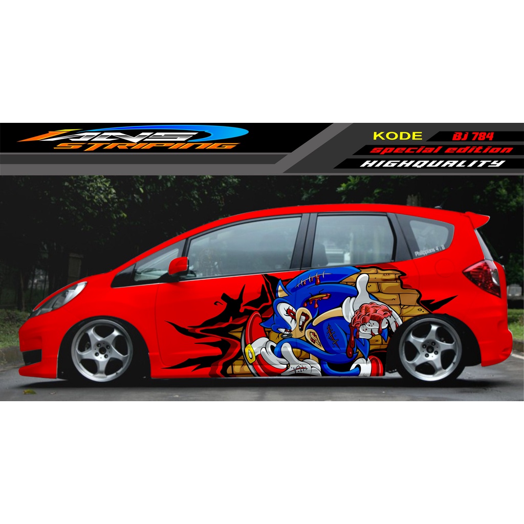 STIKER VARIASI MOBIL JAZZ BRIO AVANZA SIGRA YARIS / STIKER VARIASI MOBIL / MODIF STICKER MOBIL