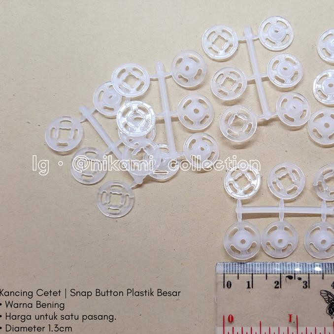 

Kancing Cetet / Snap Button Besar - Plastik TERPERCAYA