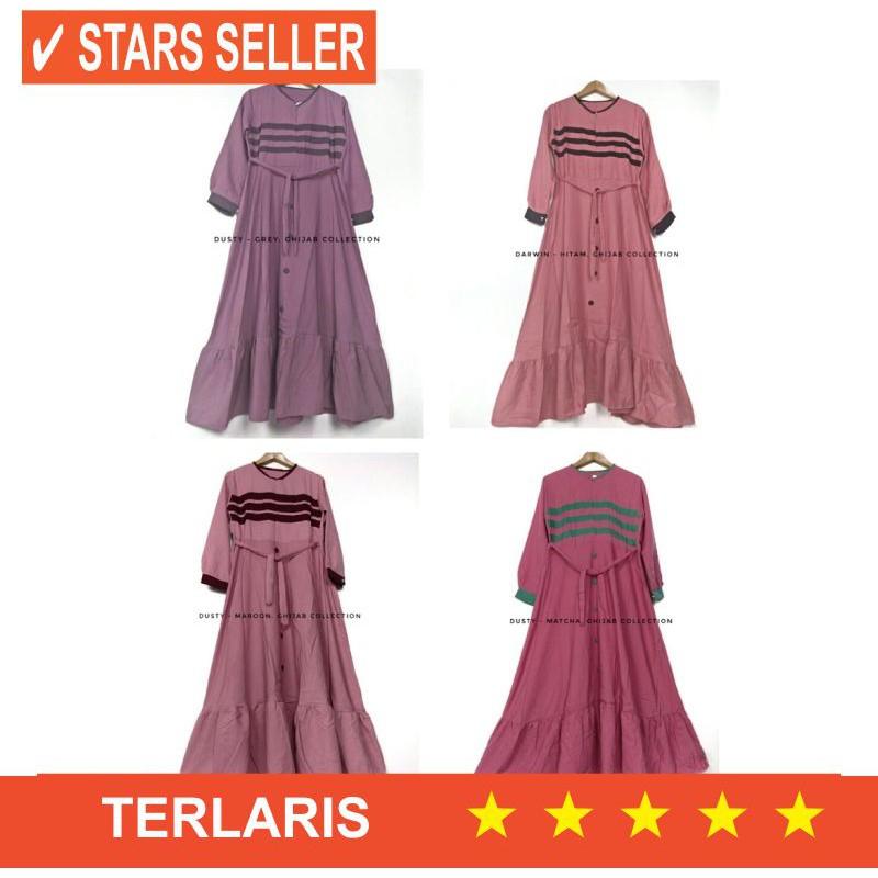 VANILA HIJAB MURAH BARU DRESS JUMBO BESAR LD 110 XL XXL XXXL / GAMIS OLIVIA wollycrepe wolycrepe