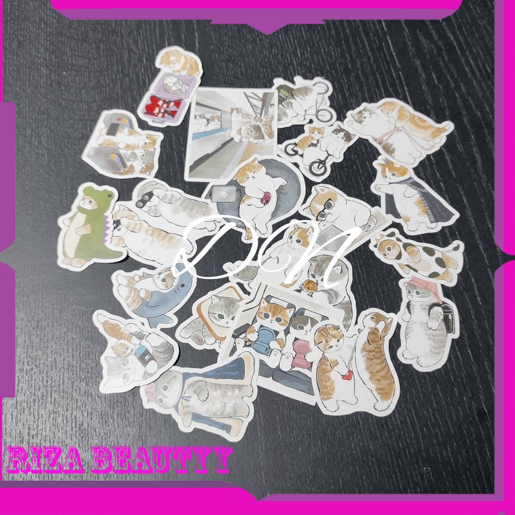 

21pcs Stiker Kucing Imut Kucing Cute Sticker Kertas Label Aksesoris Gambar Kucing Lucu