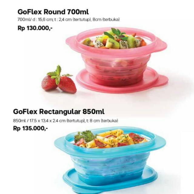 Goflex round 700ml + Goflex rectanguler 850ml