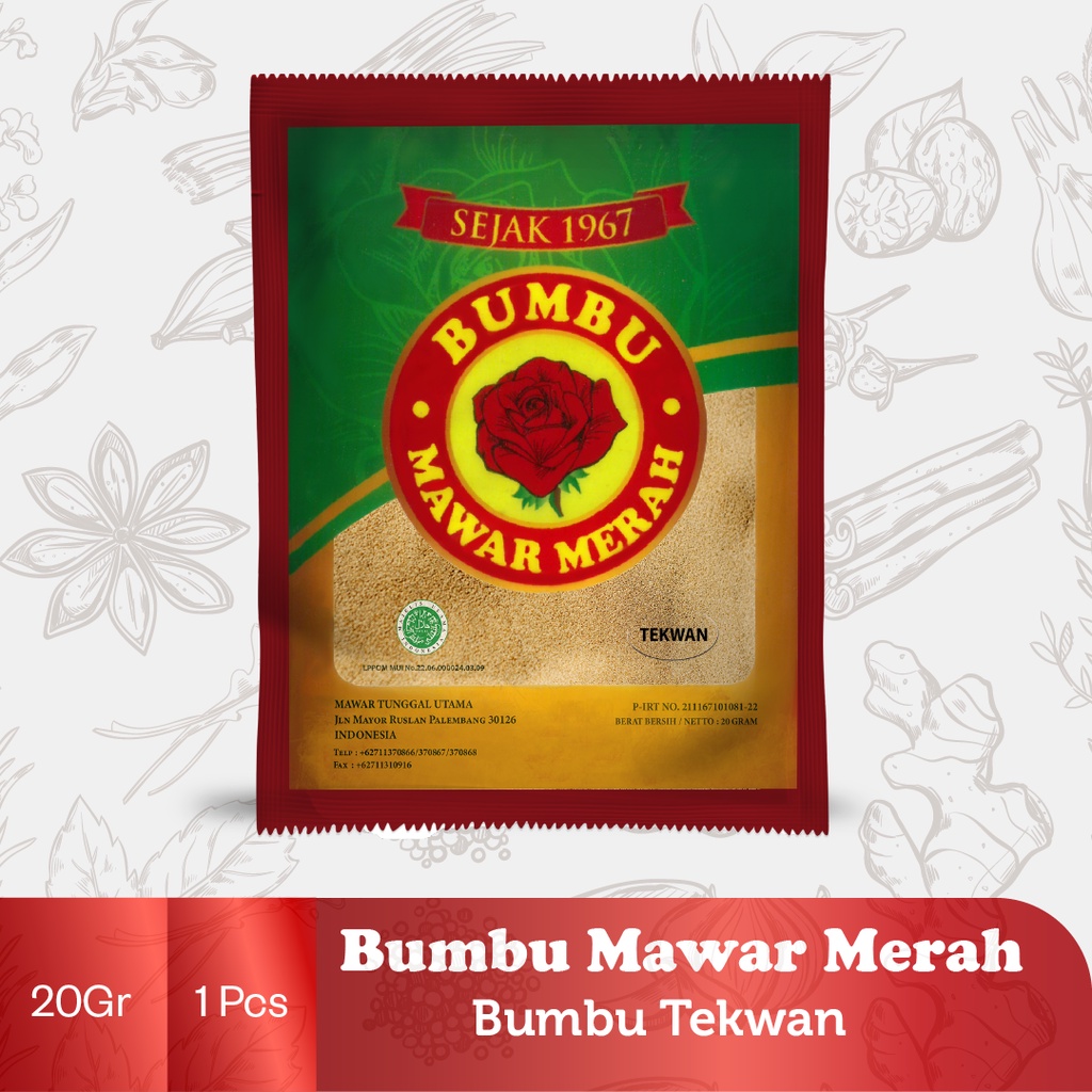 Bumbu Tekwan (Model) Cap Mawar Merah Kemasan 20 gr